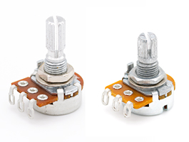 Potis mit geriffelter Achse Potis mit geriffelter Achse